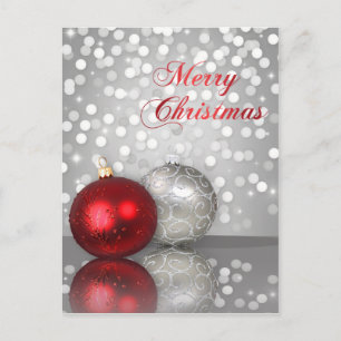 Shimmery jul Ornaments - vykort
