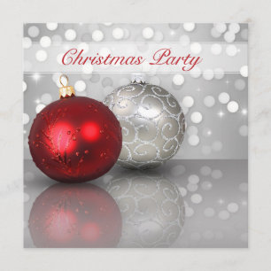 Shimmery julprydnadar - inbjudan