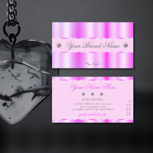 Shimmery Ljus rosa Sparkling Diamonds Glamous Visitkort