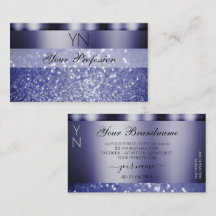 Shimmery Mörk blått Sparkling Glitter med Monogram