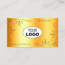Shimmery Ornate Corners med Logotyp Luminous Orang