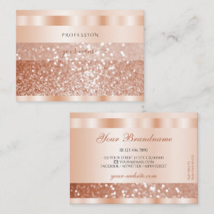 Shimmery Ro Guld Gnistra Glitter Elegant Luxury Visitkort