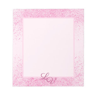 Shimmery Rosa Glitter Dust Anteckningsblock