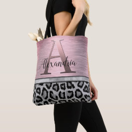 Shimmery Rosa Monogram Leopard Tygkasse
