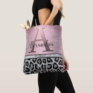 Shimmery Rosa Monogram Leopard Tygkasse