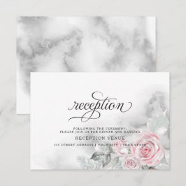 Shimmery Rosa ros BarefootBride™ Inbjudningar