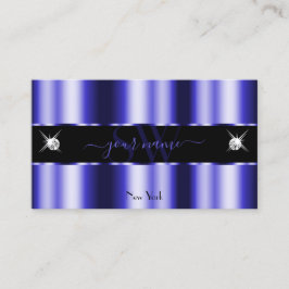 Shimmery Royal Blue Black Gnistra Jewels Initialer Visitkort