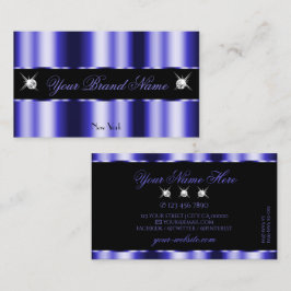 Shimmery Royal Blue Black Gnistra Jewels Snyggt Visitkort