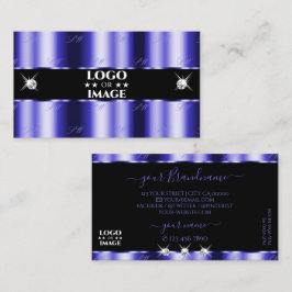 Shimmery Royal Blue Black Gnistra judar med Logoty Visitkort