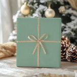 Shimmery Sage Solid Färg Helgdag jul Roll Presentpapper<br><div class="desc">Slå in dina helgdag med den här pappra shimmery sage-omslaget.</div>