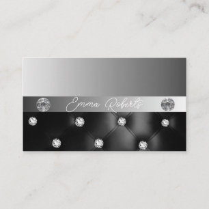 Shimmery Silver Gnistra Glitter Diamonds Business Visitkort
