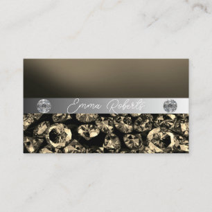 Shimmery Silver Gnistra Glitter Diamonds Business Visitkort