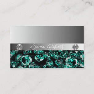 Shimmery Silver Gnistra Glitter Diamonds Visitkort