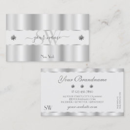 Shimmery Silver Gnistra Jewels Initialer Luxurie Visitkort