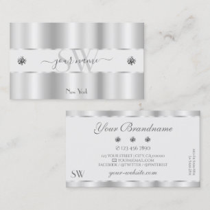 Shimmery Silver Gnistra Jewels Initialer Luxurie Visitkort