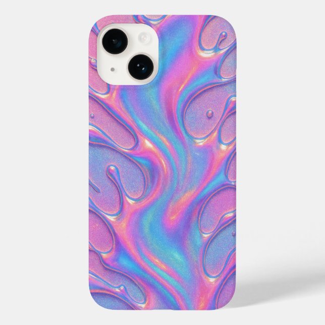 Shimming Bläck Stänk Vibrant iphone case (Baksida)