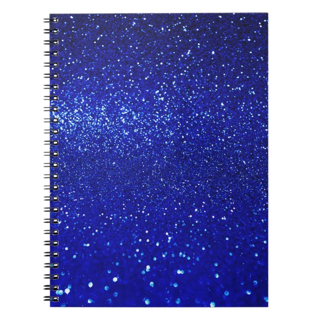 Shimming Blue Glitter Canvas Anteckningsbok (Framsidan)