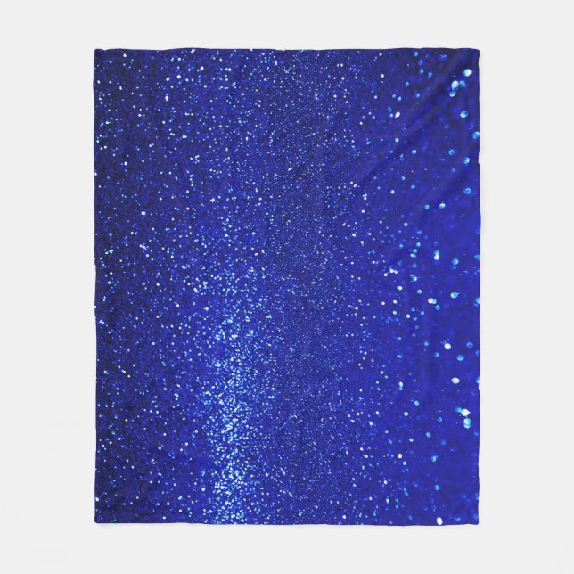 Shimming Blue Glitter Canvas Fleecefilt (Framsidan)