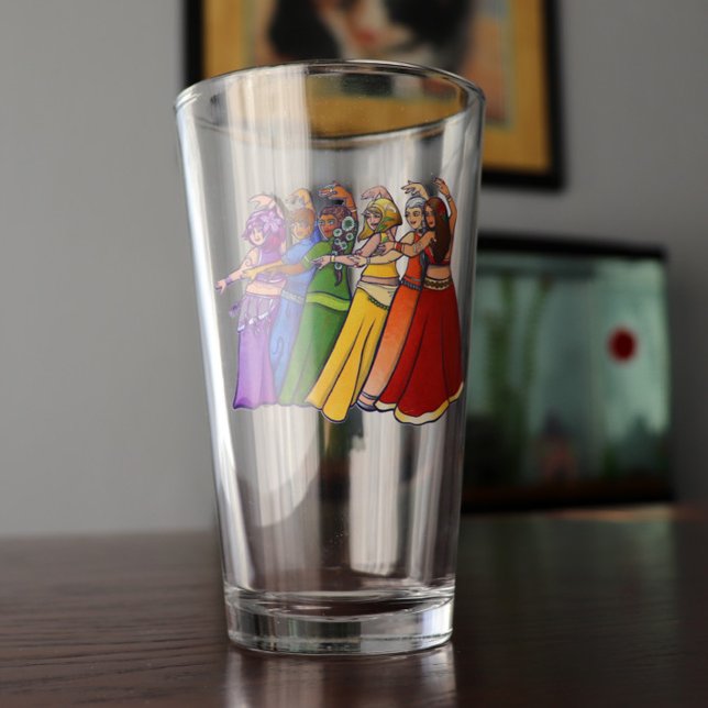 Shimmy tills du släpper Rainbow Belly Dancer Art B Glaskopp (Skapare uppladdad)