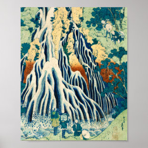 Shimotsuke Kurokami-Yama Kirifuri no Taki japanska Poster