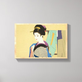 Shimura Tatsumi Två motiv av japanska kvinnor Canvastryck