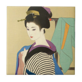 Shimura Tatsumi två subjekt av japanska kvinnor Kakelplatta