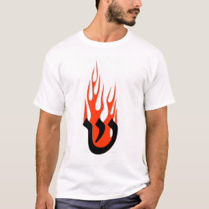 Shin med flammar tee