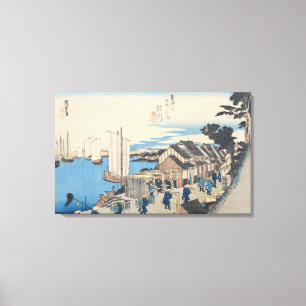 Shinagawa: avvikelse av en Daimyo Canvastryck