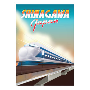 Shinagawa Japan-reseaffisch. Fototryck
