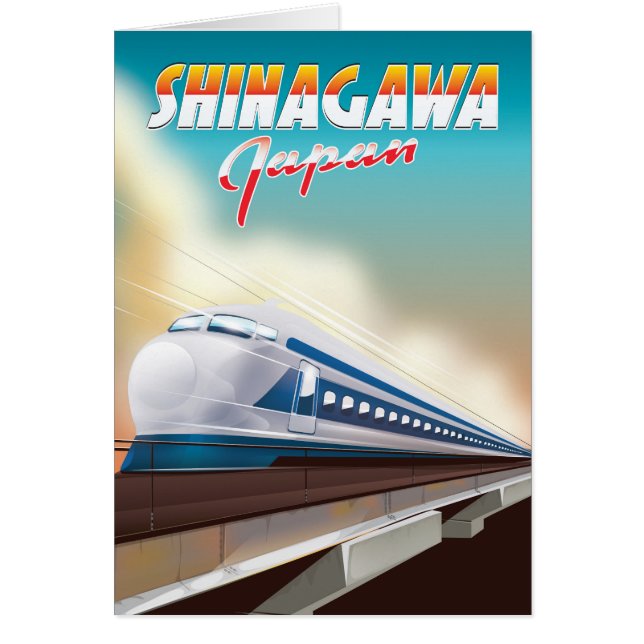 Shinagawa Japan reseinlägg. Hälsningskort (Framsidan)