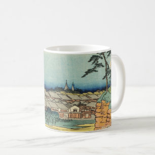 Shinagawa, Japan: Vintage Japanska Woodblock Art Kaffemugg