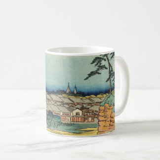 Shinagawa, Japan: Vintage Japanska Woodblock Art Kaffemugg