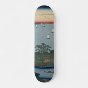 Shinagawa Susaki Vintage Ukiyo-e Japansk konst Mini Skateboard Bräda 18,5 Cm