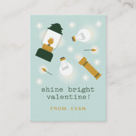 Shine Bright Class Valentine Card Tilläggskort