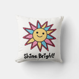 Shine Bright: En färgstark Sol-design Kudde