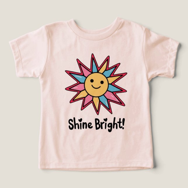 Shine Bright: En färgstark Sol-design T Shirt (Design Framsida)