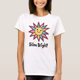 Shine Bright: En färgstark Sol-design T Shirt