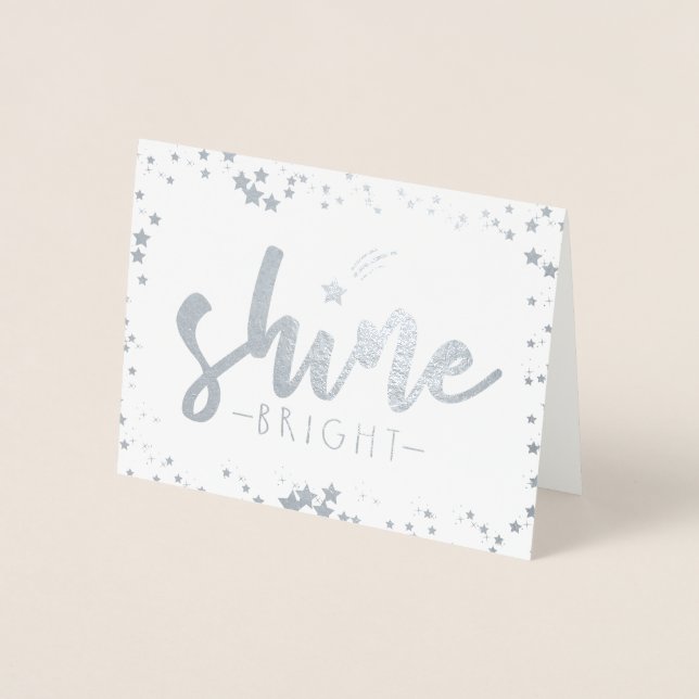 Shine Bright Folierat Kort (Framsida)