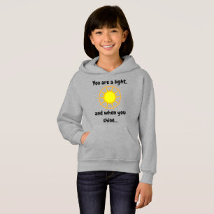 'Shine Bright' Hoodie Kid/Young Vuxen (Grått) T Shirt