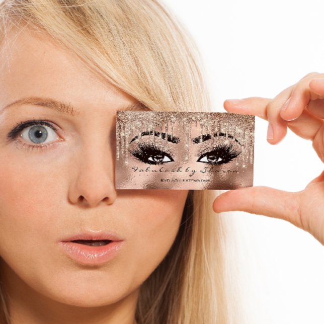 Shine Bright med Makeup Eyebrow Lash Glitter Visitkort (Skapare uppladdad)