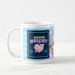 Shine Bright – Personalized Floral Inspirational M Kaffemugg