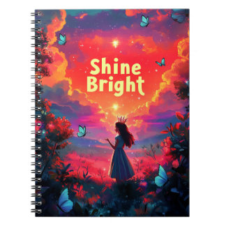 Shine Bright Prinsessdagbok – Färgrik anteckningsb Anteckningsbok