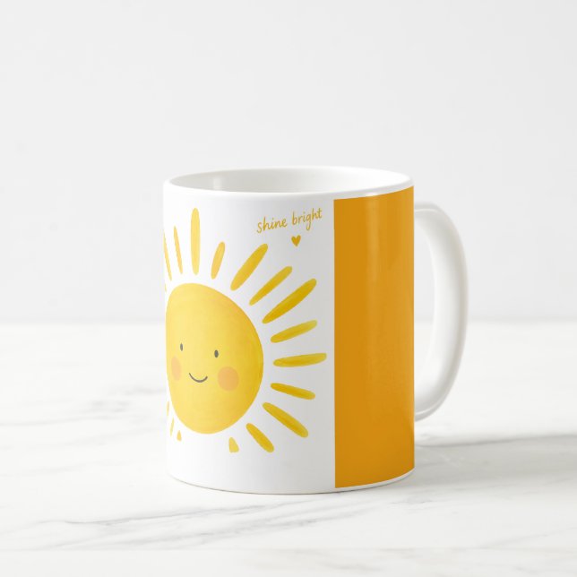 Shine Bright Smiling Sun Mug Kaffemugg (Framsida höger)