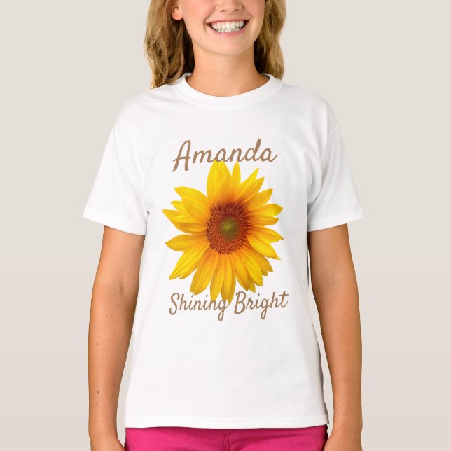 Shine Bright Solros T Shirt (Framsida)