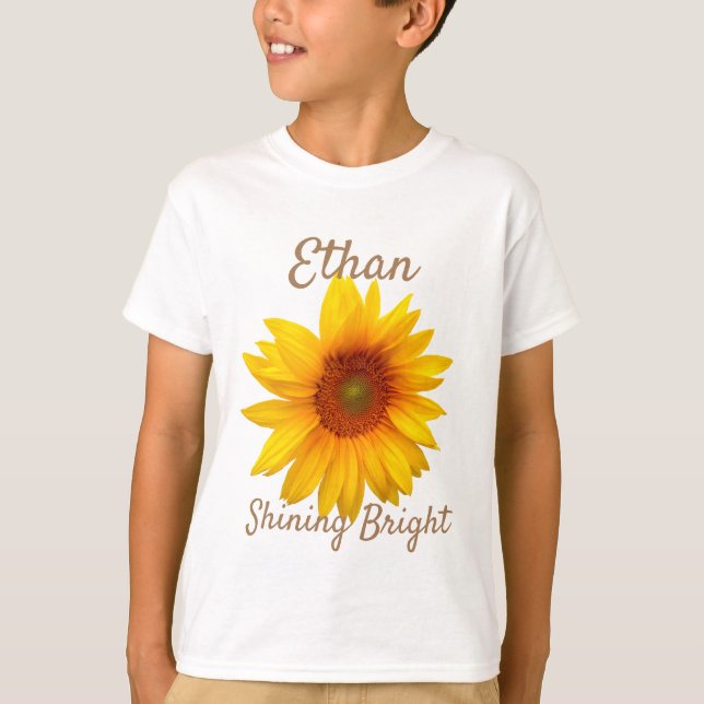 Shine Bright Solros T Shirt (Framsida)