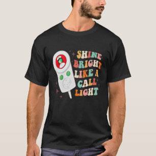 Shine Bright som ett Call Light Nurse Julafton Eme T Shirt
