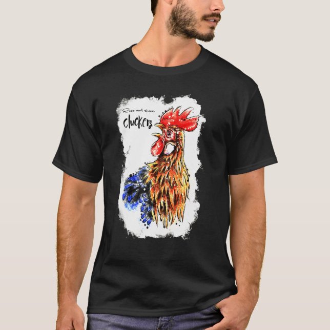 Shine Cluckers Chicken T Shirt (Framsida)
