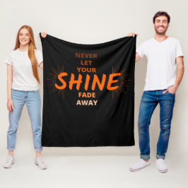 "SHINE" Coola Motivational Fleece Blanket