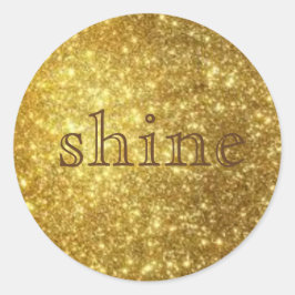 shine-dekal runt klistermärke