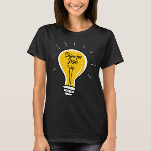 Shine for JESUS - Matthew 5:16 Söndag School Faith T Shirt